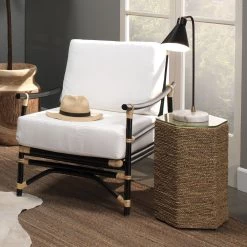 Chronicle 20 Inch 60.00 Watt Black / Antique Brass / White Marble Task Lamp Portable Light -Jamie Young Store 1chro tlbk 8