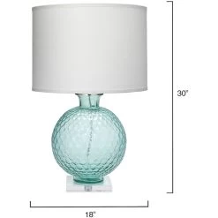 Clark 30 Inch 150.00 Watt Aqua Table Lamp Portable Light -Jamie Young Store 1clar tlaq 5
