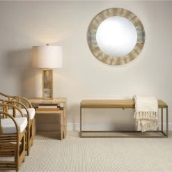 Cloudscape 33 Inch 150.00 Watt Taupe & Slate Lacquer W/ Antique Gold Leafed Metal Table Lamp Portable Light -Jamie Young Store 1clou tlta 4