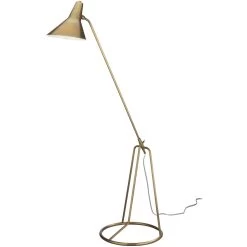 Franco Tri-Pod 55 Inch 100.00 Watt Antique Brass Floor Lamp Portable Light