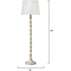 Ornate Pillar 66 Inch 150.00 Watt MOP Floor Lamp Portable Light -Jamie Young Store 1pill flmop 5