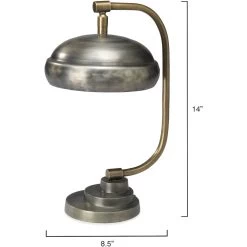 Steam Punk 14 Inch 25.00 Watt Gun Metal Table Lamp Portable Light -Jamie Young Store 1stea tlgm 5