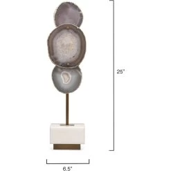 Trinity 25 Inch 40 Watt Pale Lavender Agate & Antique Brass Table Lamp Portable Light -Jamie Young Store 1trin lglv 5