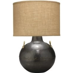 Two Handled Kettle 25 Inch 150.00 Watt Iron Table Lamp Portable Light