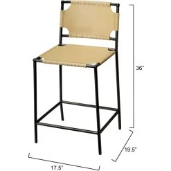 Asher 36 Inch Cashew Counter Stool -Jamie Young Store 20ashe csca 2