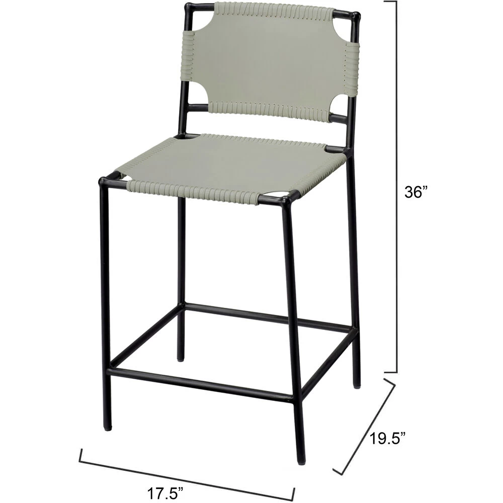 Asher 36 Inch Grey Counter Stool 3 Asher 36 Inch Grey Counter Stool - Image 3