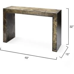 Charlemagne 48 X 15 Inch Acid Washed Metal Console Table -Jamie Young Store 20char coaw 5