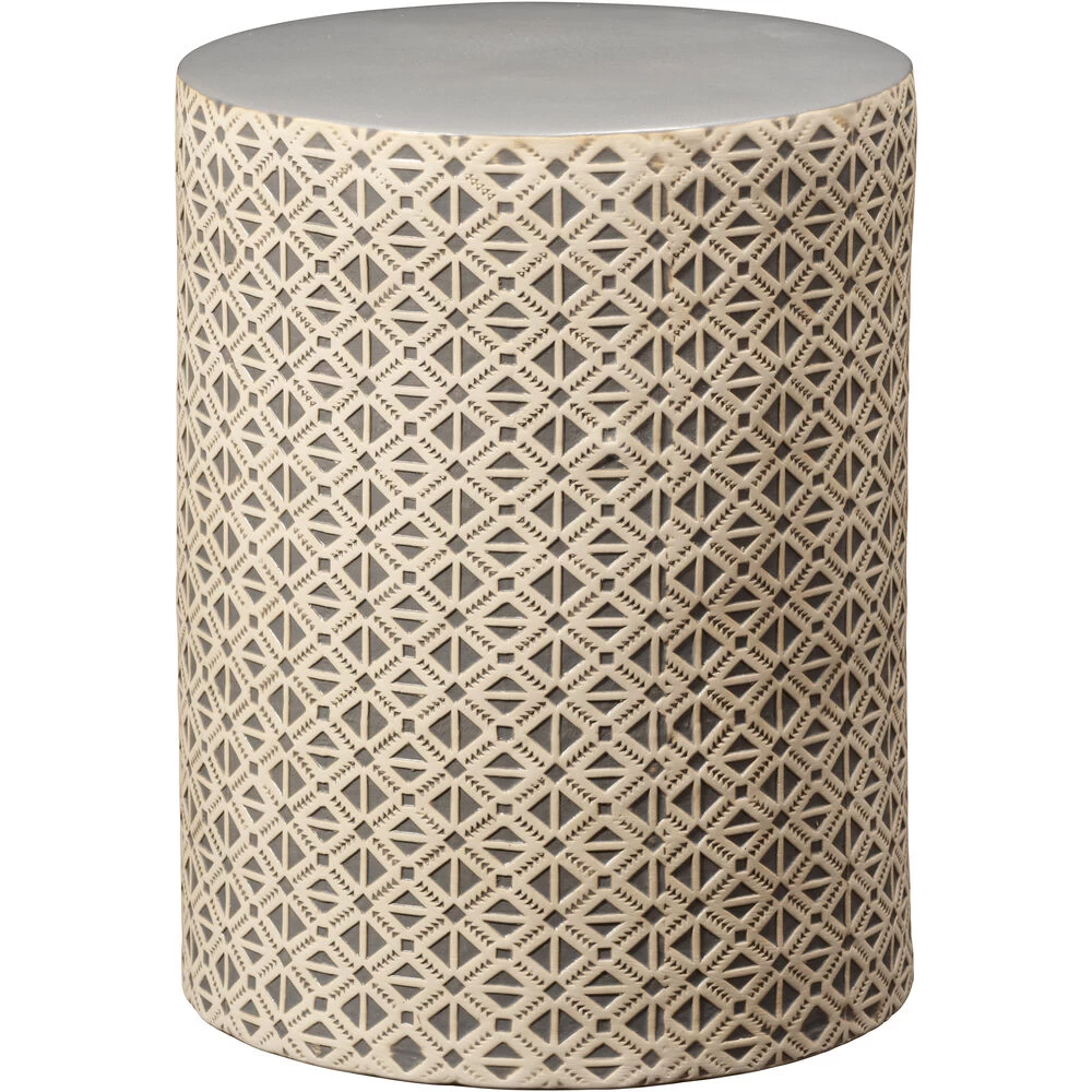 Charlotte 18 X 13 Inch Cream And Grey Side Table 1 Charlotte 18 X 13 Inch Cream And Grey Side Table