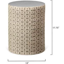 Charlotte 18 X 13 Inch Cream And Grey Side Table 8 Charlotte 18 X 13 Inch Cream And Grey Side Table -Jamie Young Store 20char stgr 2