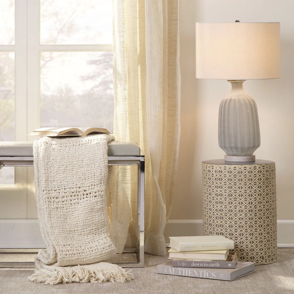 Charlotte 18 X 13 Inch Cream And Grey Side Table 6 Charlotte 18 X 13 Inch Cream And Grey Side Table - Image 6