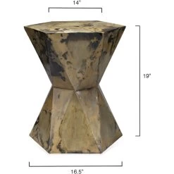 Crown 19 X 17 Inch Acid Washed Metal Side Table -Jamie Young Store 20crow smaw 2