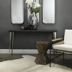 Crown 19 X 17 Inch Acid Washed Metal Side Table -Jamie Young Store 20crow smaw 6