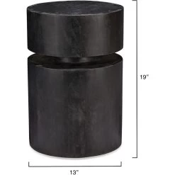 Dylan 19 X 13 Inch Charcoal Side Table 10 Dylan 19 X 13 Inch Charcoal Side Table -Jamie Young Store 20dyla stch 2