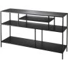 Element Shelved 51 X 14 Inch Black Iron Console Table