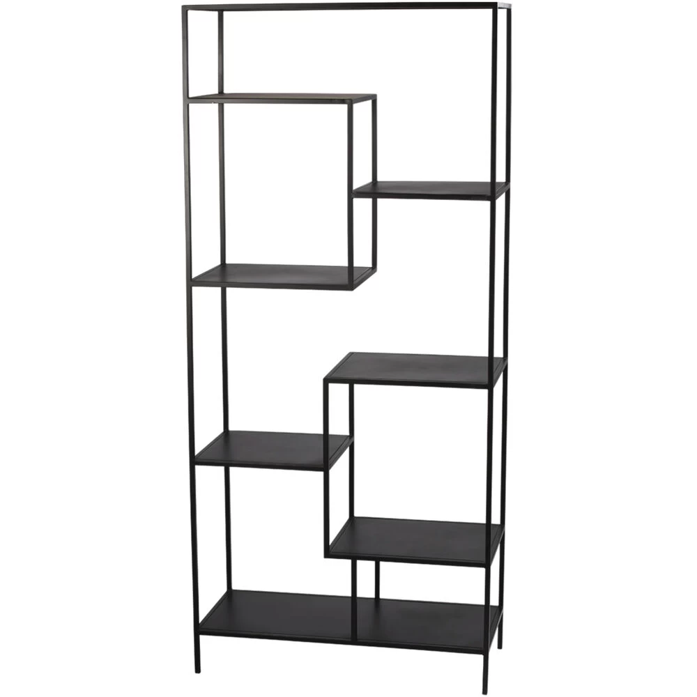 Element 80 X 36 X 16 Inch Black Iron Etagere 1 Element 80 X 36 X 16 Inch Black Iron Etagere