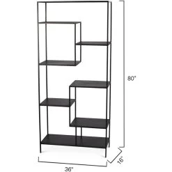 Element 80 X 36 X 16 Inch Black Iron Etagere 7 Element 80 X 36 X 16 Inch Black Iron Etagere -Jamie Young Store 20elem etbk 5
