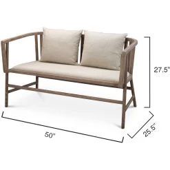 Grayson Off White Linen & Grey Washed Wood Settee 11 Grayson Off White Linen & Grey Washed Wood Settee -Jamie Young Store 20gray sewna 10