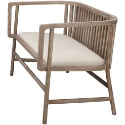 Grayson Off White Linen & Grey Washed Wood Settee 14 Grayson Off White Linen & Grey Washed Wood Settee -Jamie Young Store 20gray sewna 4