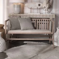 Grayson Off White Linen & Grey Washed Wood Settee 17 Grayson Off White Linen & Grey Washed Wood Settee -Jamie Young Store 20gray sewna 8