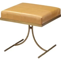 Kai 18 Inch Antique Brass Stool
