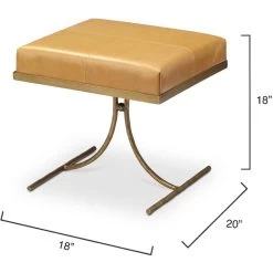 Kai 18 Inch Antique Brass Stool -Jamie Young Store 20kai stooca 2