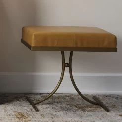 Kai 18 Inch Antique Brass Stool -Jamie Young Store 20kai stooca 4