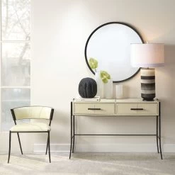 Nevado 50 Inch Off White And Black Console Table -Jamie Young Store 20neva coow 6