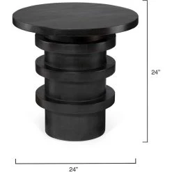 Revolve 24 X 24 Inch Charcoal Side Table 8 Revolve 24 X 24 Inch Charcoal Side Table -Jamie Young Store 20revo stch 2