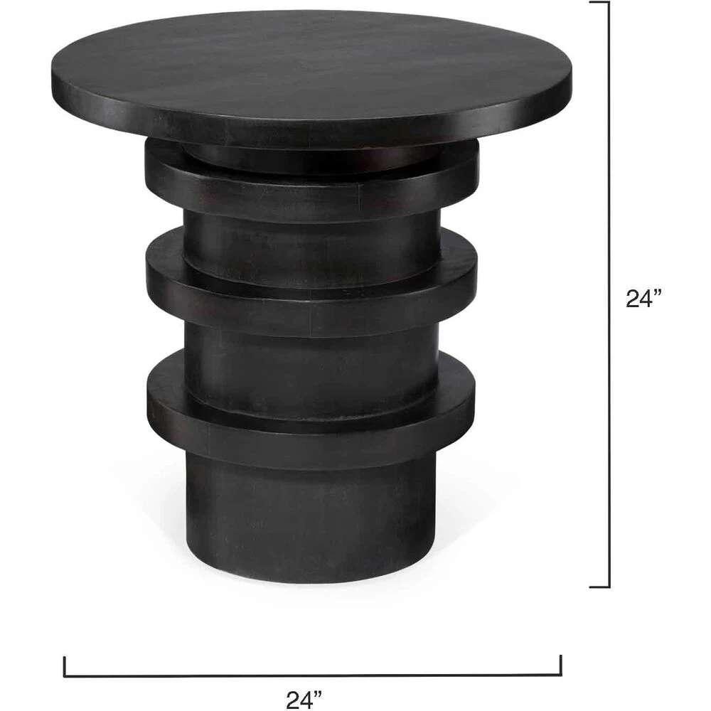 Revolve 24 X 24 Inch Charcoal Side Table 3 Revolve 24 X 24 Inch Charcoal Side Table - Image 3