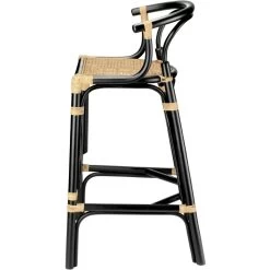 Saltwater 39 Inch Black & Natural Rattan Barstool -Jamie Young Store 20salt bsbk 3
