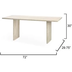 Sama 72 X 30 Inch White Patina Dining Table -Jamie Young Store 20sama dtna 2