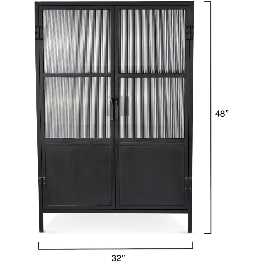 Vitrino Black 2 Door Dresser 2 Vitrino Black 2 Door Dresser - Image 2