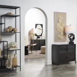 Vitrino 33.5 X 30 Inch Black 4 Door Side Table -Jamie Young Store 20vitr4 stbk 6