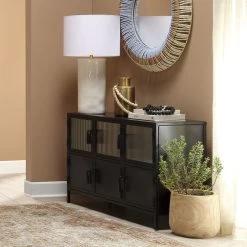 Vitrino 50 Inch Black 6 Door Console -Jamie Young Store 20vitr6 cobk 9