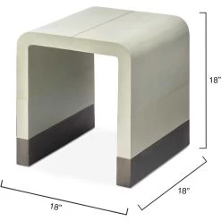 Waterfall 18 X 18 Inch Grey Side Table -Jamie Young Store 20wate stdg 2