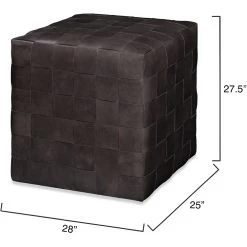 Ottoman 18 Inch Grey Ottoman 6 Ottoman 18 Inch Grey Ottoman -Jamie Young Store 20wove dgle 2