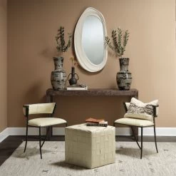 Ottoman 18 Inch Cream Ottoman -Jamie Young Store 20wove whle 4