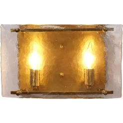 Glenn 2 Light 14 Inch Antique Brass Double Wall Sconce Wall Light -Jamie Young Store 4glen dbab 4