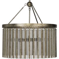 Andromeda 6 Light 24 Inch Champagne Leaf Chandelier Ceiling Light