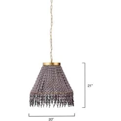 Angelou 3 Light 20 Inch Gold Beaded Chandelier Ceiling Light -Jamie Young Store 5ange chgr 2