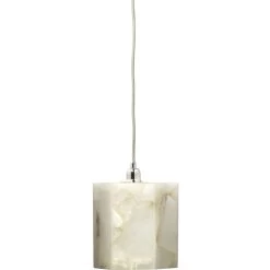 Jamie Young Store 10 Borealis 1 Light 7 Inch Alabaster Pendant Ceiling Light, Hexagon