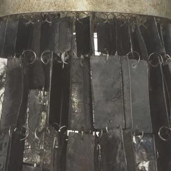 Capsize 5 Light 20 Inch Black Mother Of Pearl And Champagne Leaf Metal Chandelier Ceiling Light -Jamie Young Store 5caps chbk 5