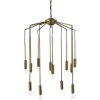 Cascade 12 Light 26 Inch Antique Brass Pendant Ceiling Light