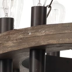 Cirque 24 Light 48 Inch Salvaged Grey Oak & Oil Rubbed Bronze Chandelier Ceiling Light -Jamie Young Store 5cirq mdob 3