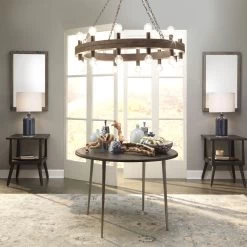 Cirque 24 Light 48 Inch Salvaged Grey Oak & Oil Rubbed Bronze Chandelier Ceiling Light -Jamie Young Store 5cirq mdob 4