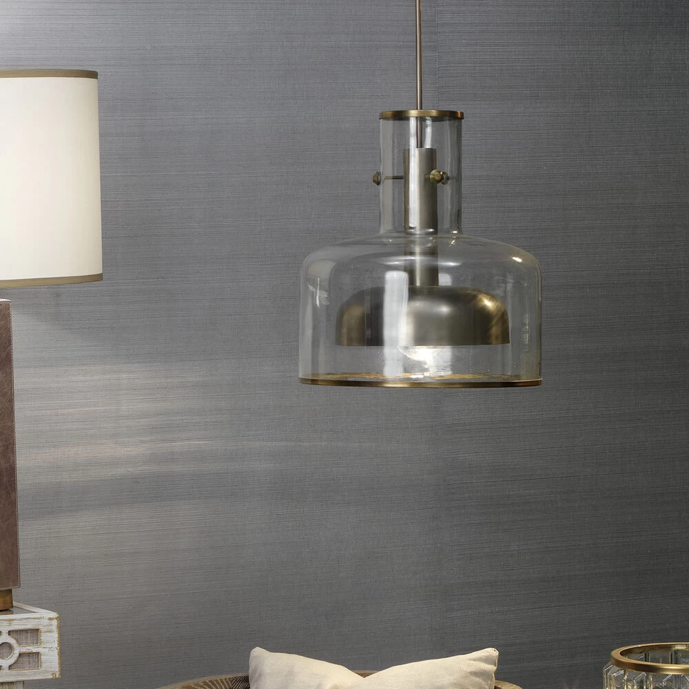 Clyde 1 Light 14 Inch Clear With Gun Metal Pendant Ceiling Light 4 Clyde 1 Light 14 Inch Clear With Gun Metal Pendant Ceiling Light - Image 4