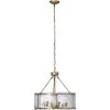 Glenn 6 Light 21.75 Inch Antique Brass Chandelier Ceiling Light, Large
