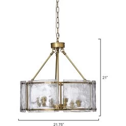 Glenn 6 Light 21.75 Inch Antique Brass Chandelier Ceiling Light, Large -Jamie Young Store 5glen lgab 2