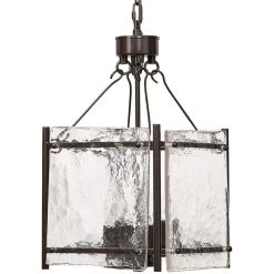 Jamie Young Store 3 Glenn 4 Light 14 Inch Bronze And Oil Rubbed Bronze Chandelier Ceiling Light, Small