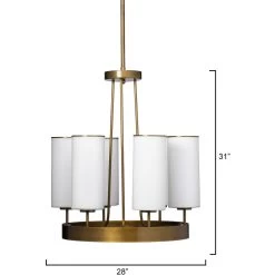 Kindgom LED 28 Inch Antique Brass Chandelier Ceiling Light -Jamie Young Store 5king chab 2